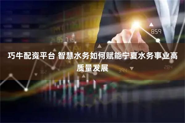 巧牛配资平台 智慧水务如何赋能宁夏水务事业高质量发展