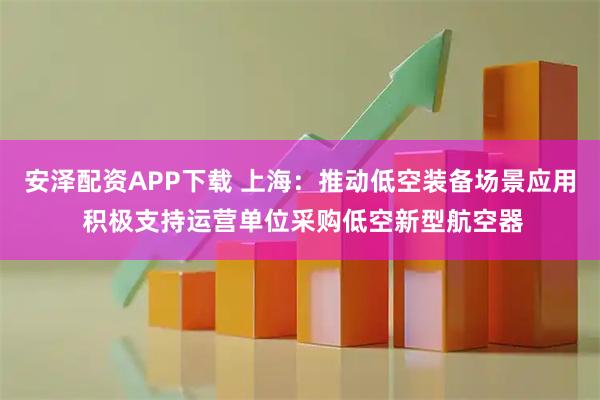 安泽配资APP下载 上海：推动低空装备场景应用 积极支持运营单位采购低空新型航空器