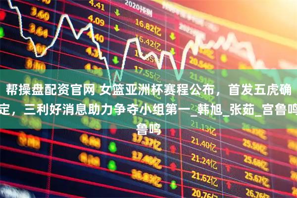 帮操盘配资官网 女篮亚洲杯赛程公布，首发五虎确定，三利好消息助力争夺小组第一_韩旭_张茹_宫鲁鸣