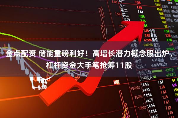 金点配资 储能重磅利好！高增长潜力概念股出炉，杠杆资金大手笔抢筹11股